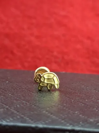 Pendiente oro 750 tortuga