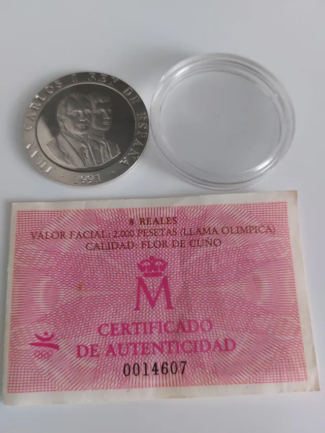 Moneda Plata JJ.OO. Barcelona 1992