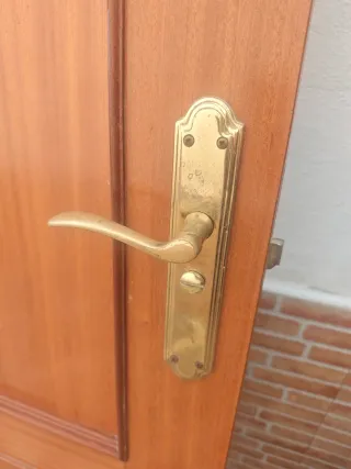 Puertas de madera macizas. 1 sin cristal 2 con