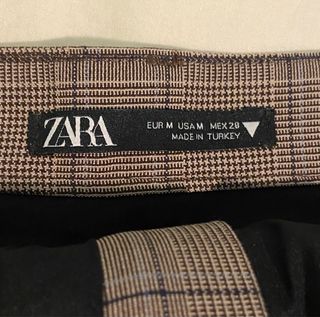 Zara Top Estampada Marrón Talla M