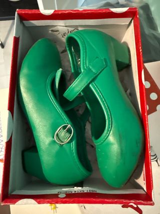Zapatos Flamenca Verdes Niña Talla 27
