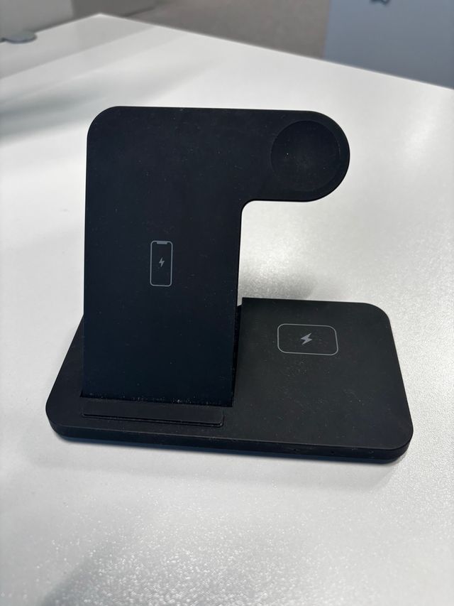 Cargador Inalámbrico 3 en 1 Negro