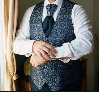 Traje Novio Azul Roberto Vicenti