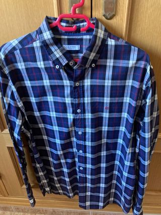Camisa Pedro del Hierro cuadros azul y rojo