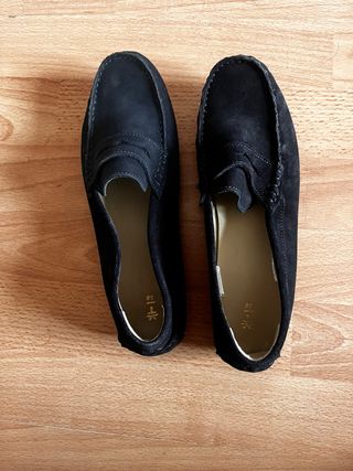 Zapatos mocasines ante negro talla 38