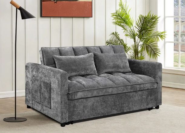 Sofá Cama Matrimonio 136cm Gris Oscuro