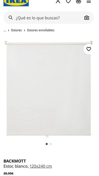 4 Estores enrollables 60€  1 unidad 25€