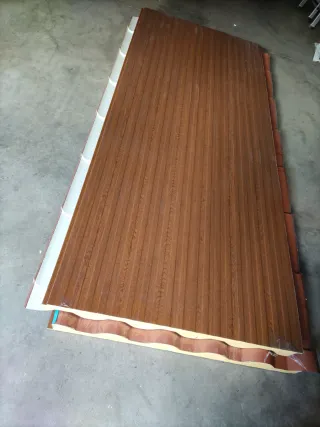 2 Paneles Teja Roble Sandwich 245x102cm