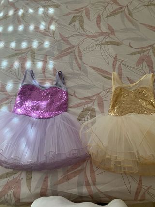 Traje de bailarina con lentejuelas talla 3-4 años 