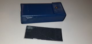 Vogue Custodia per Occhiali in Pelle Blu e Panno p