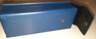 Vogue Custodia per Occhiali in Pelle Blu e Panno p