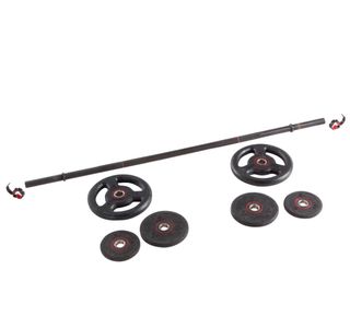 Kit Barra Decathlon 22,5kg 130cm Discos Hierro