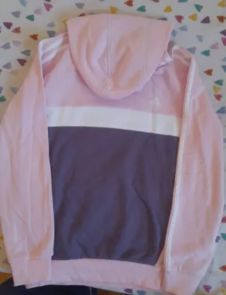 Sudadera Adidas niña rosa y blanca
