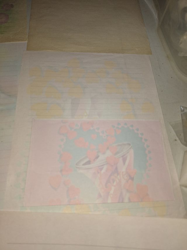 Lote 9 hojas perfumadas años 80