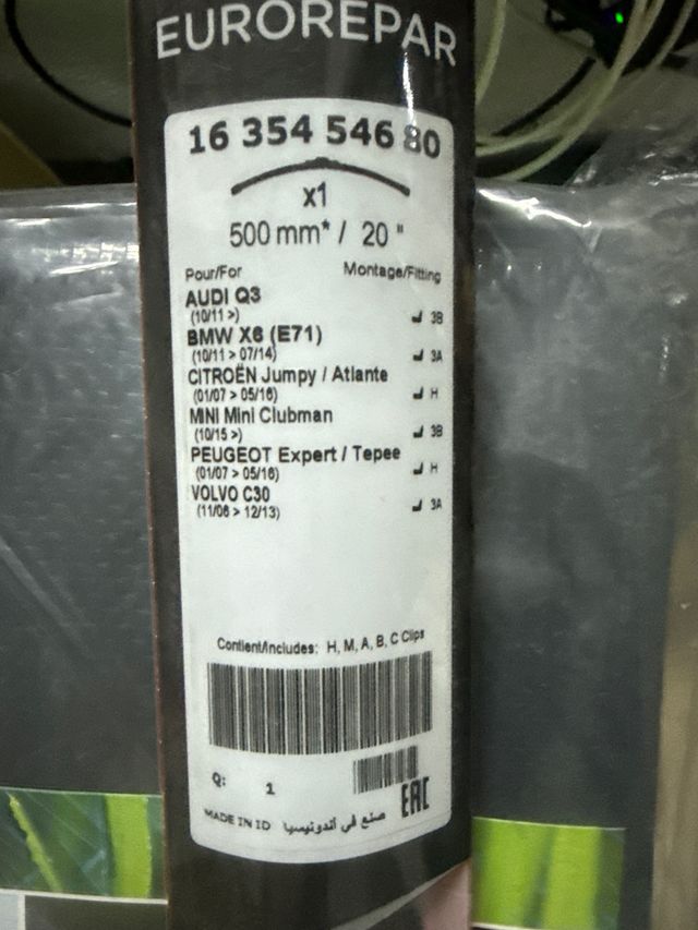 Juego Escobillas Limpiaparabrisas 500mm