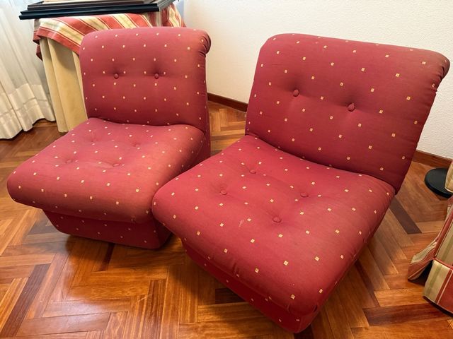 2 Sillones de salón tela, 60 euros los dos, uno 40