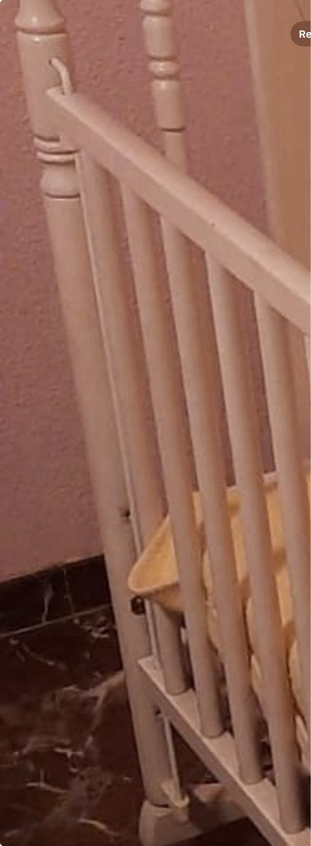 Cuna bebé blanco perla + colchón