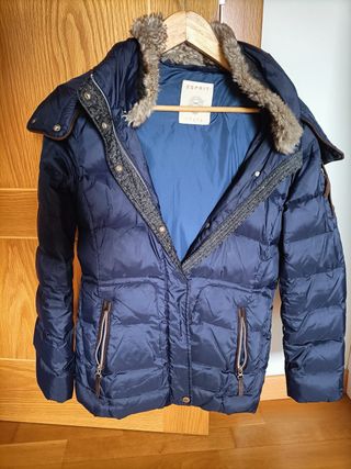 Chaqueta Esprit azul con capucha