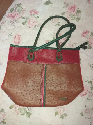 Borsa donna Fergi marrone e rossa