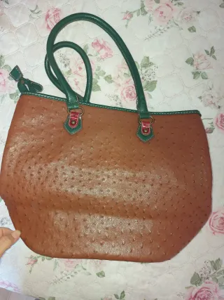 Borsa donna Fergi marrone e rossa
