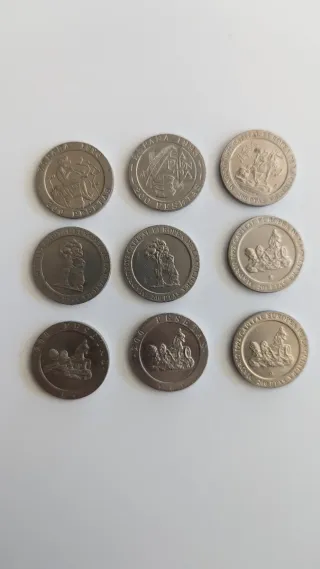 9 Monedas 200 Pesetas España