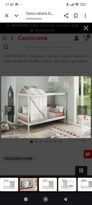 Cama infantil con cama supletoria