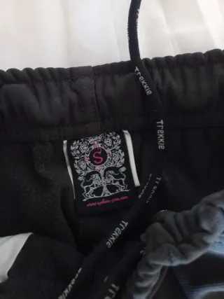 Pantalón niña trekking gris y rosa