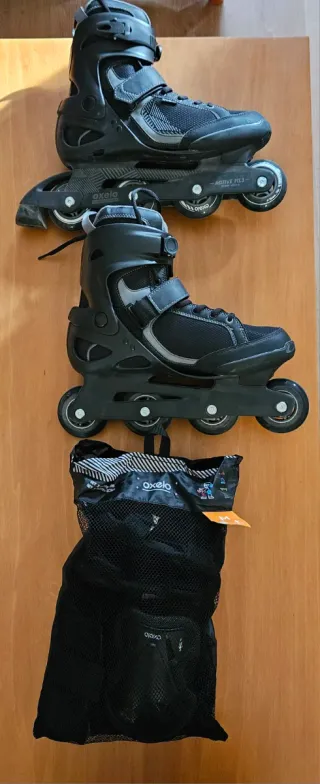 Patines en línea Oxelo Talla 45 + Protecciones