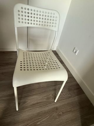 Silla Metálica Moderna Blanca IKEA