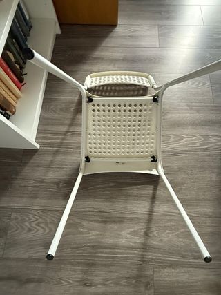 Silla Metálica Moderna Blanca IKEA