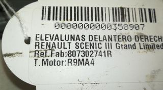 Renault 358907 807302741r elevalunas scenic iii
