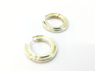 Pendientes argolla plata y oro