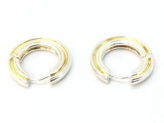 Pendientes argolla plata y oro