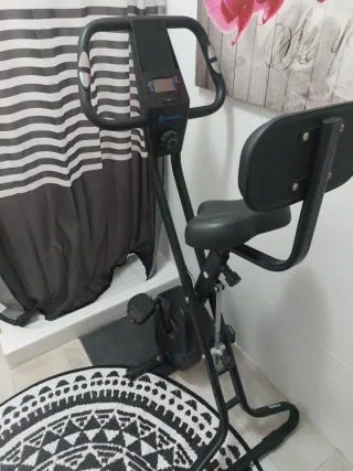 Bicicleta Estática Plegable Negra