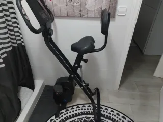 Bicicleta Estática Plegable Negra