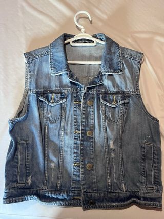 Chaleco Vaquero Mujer Azul