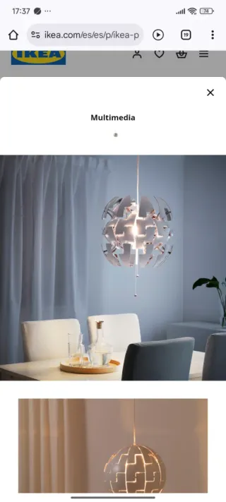 Lámpara de techo Ikea PS 2014 
