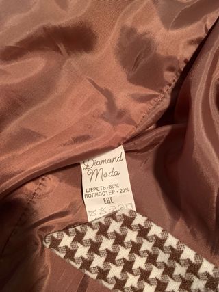 Abrigo estampado pata de gallo mujer