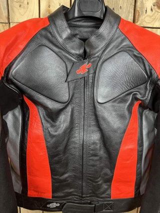 CHAQUETA T-L DE MOTO COMPETICION GARIBALDI ROJO 