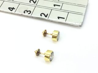 Pendientes Oro Blanco y Circonita