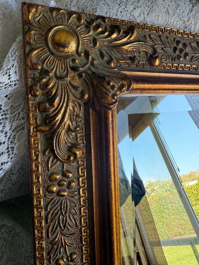 Espejo Vintage de marco de Madera