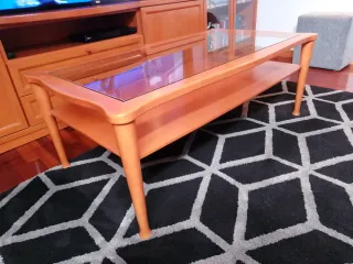 Mesa de centro madera y cristal