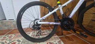 Bicicleta Monty Blanca y Morada