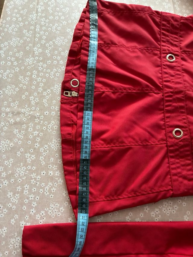 Impermeabile rosso foderato taglia M