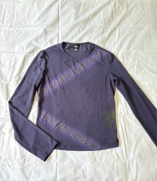Versace Jeans Couture Top Morado Logo Greca Talla 