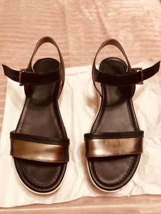 Sandali Nero Giardini Nero/Oro