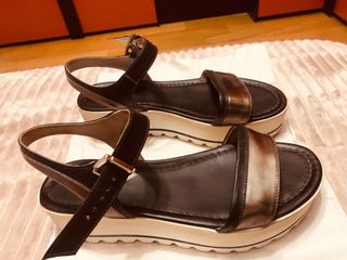 Sandali Nero Giardini Nero/Oro