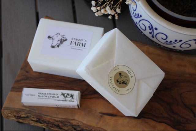 Crema y cacao labial de sebo res natural