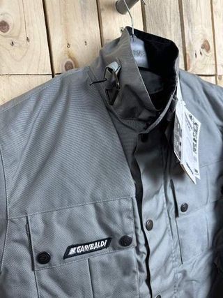 CHAQUETA T-M MOTO GARIBALDE GRIS IMPERMEBLE 