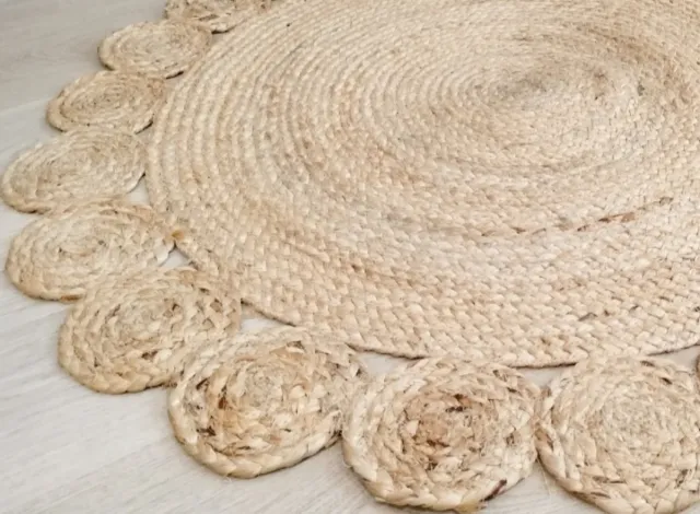 Tapete Redondo de Juta Natural